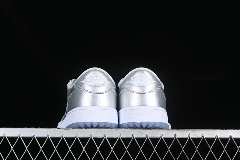 All categories Air Jordan Jordan series basketball shoes Air Jordan 1 Low G version pure original Air Jordan 1 Low Golf AJ1 Joe 1 new golf version liquid silver FD6848-001